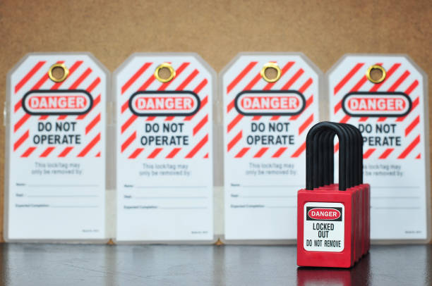 istock Lock out & Tag out , Lockout station,machine - specific lockout devices and lockout point 827348878