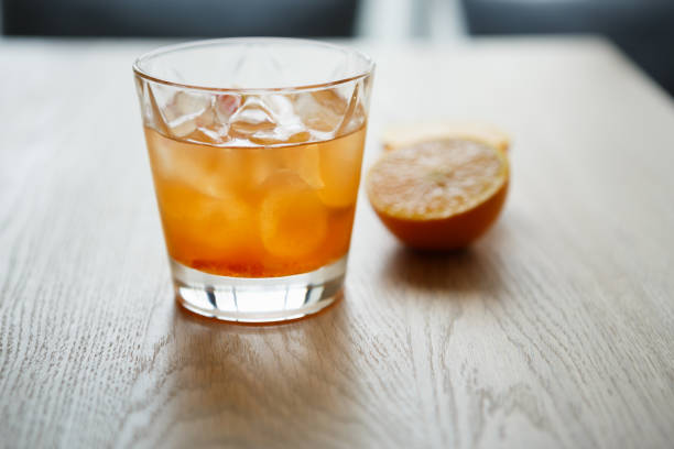 istock Fresh tequila sunrise long drink in crystal glass 827349462