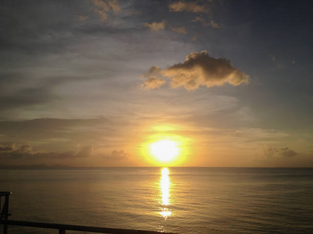 istock Beautiful sunset above the sea 827351986
