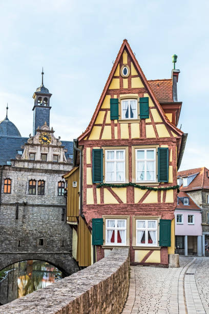istock Malerwinkel, half timbered houses in Marktbreit, Bavaria, Germany 827359204