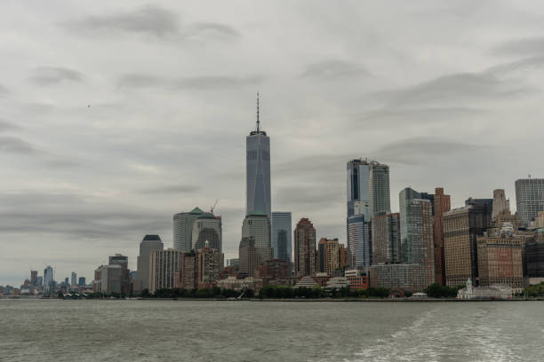 istock Manhattan skyline viewed from the water 827359600