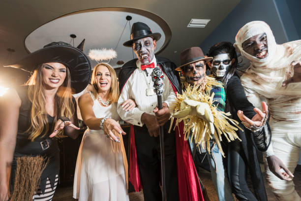 istock Adult halloween party 827365760