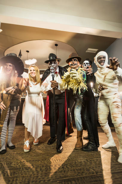 istock Adult halloween party 827365926