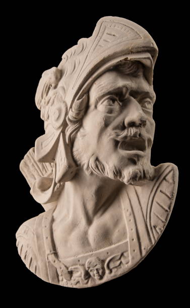 istock plaster sculpture, Roman head with helmet. 827369530