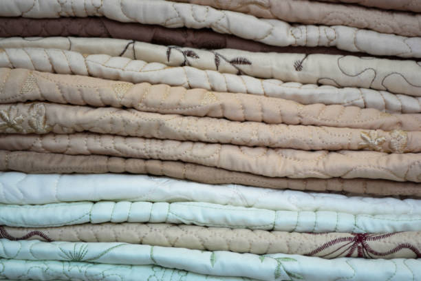 istock Pile of blankets in the store 827372044