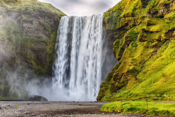 istock Skogafoss waterfall of Iceland 827373754