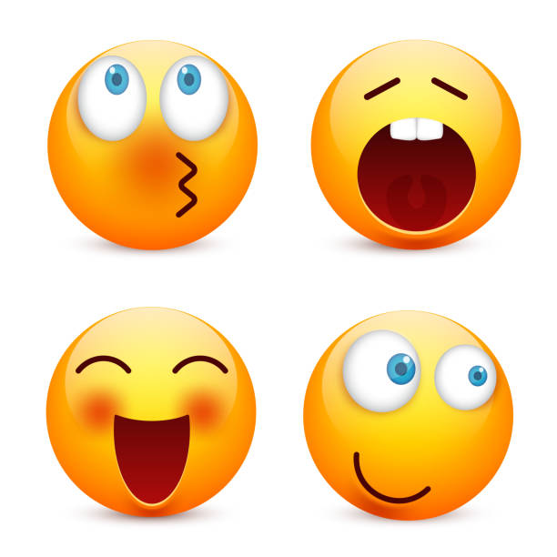 istock Smiley with blue eyes,emoticon set. Yellow face with emotions. Facial expression. 3d realistic emoji. Sad,happy,angry faces.Funny cartoon character.Mood.Vector illustration 827382998
