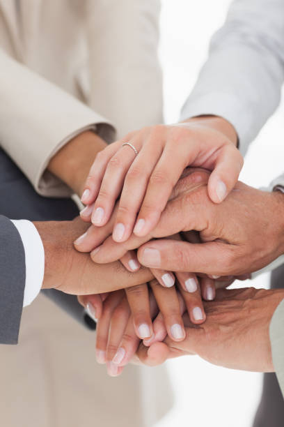 istock Business teams hands together 827387126