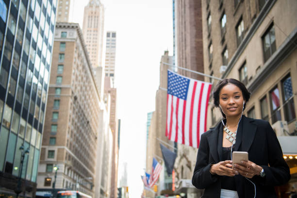 istock American Podcast on the go 827391098