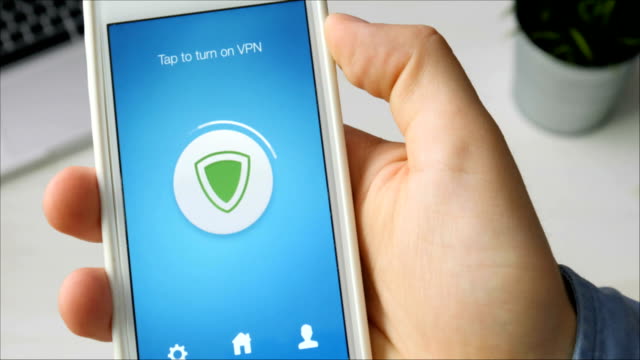 Turning on VPN on the smartphone for secure internet surfing