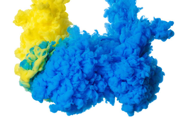 istock Colorful acrylic ink in water isolated on white. Abstract background. Color explosion 827394968