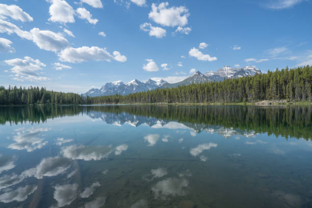 istock Spectacular mountain lake landscape at lake Herbert,Canada 827401616