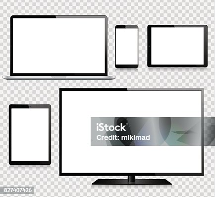 istock Tablet, Mobile Phone, Laptop, TV and Monitor 827407426