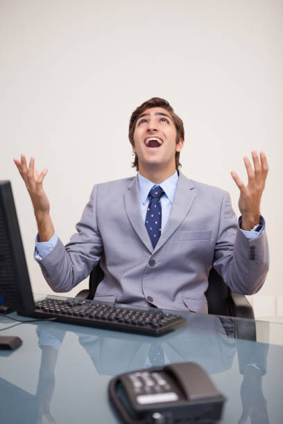 istock Businessman screaming out loud 827410610