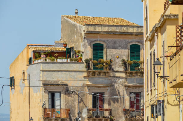 istock Typical Sicilian architecture in Syracuse, Sicily, Italy 827416448