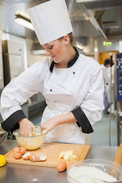 istock Woman kneading dough 827423110