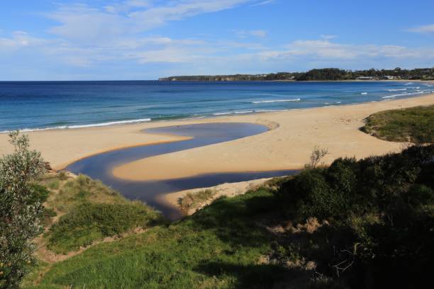 Mollymook Beach near Ulladulla NSW> A sunny day at Mollymook Beach on the south coast of New South Wales in Australia shoalhaven photos stock pictures, royalty-free photos & images