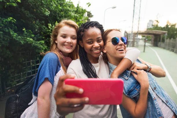 istock Girlfriend Friendship Togetherness Mobile Phone Selfie Concept 827433640