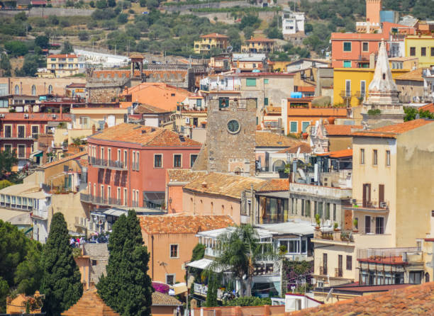 istock Beautiful view over Taormina, Sicily, Italy 827434532