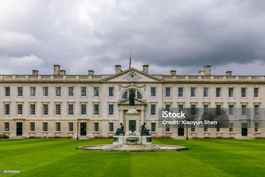 Front Court of King's College, Cambridge University, UK Front Court of King's College, Cambridge, UK Architecture Stock Photo