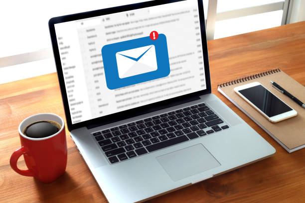 istock Mail Communication Connection message to mailing contacts phone Global Letters Concept 827441600