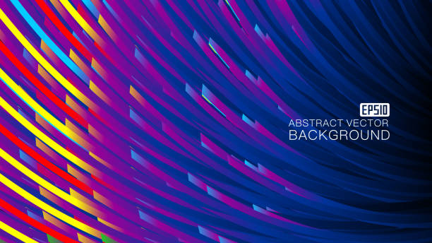 istock Colourful curve composition have a sense of perspective background. 827441740