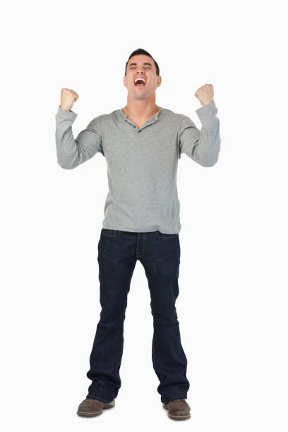 istock Young male is victorious 827441904