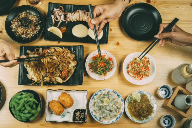 istock Party with Japanese food style 827441962