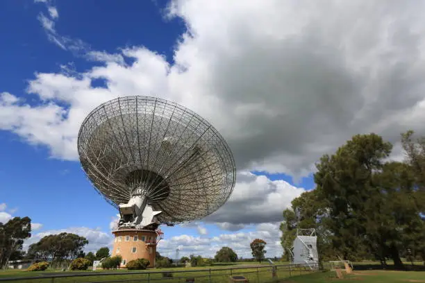 Large radio telescope in Parkes, country NSW Australia. Made famous in the movie 'The Dish'.