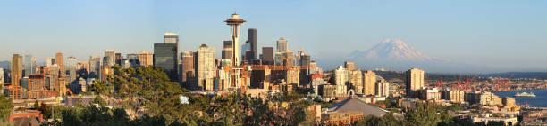 Seattle Skyline Panorama stock photo