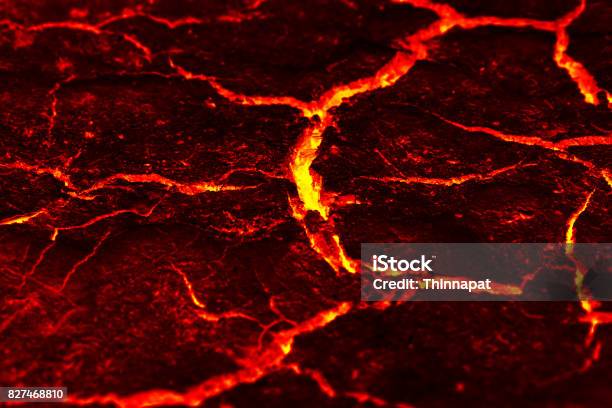 The Surface Of The Lava Background Stock Photo - Download Image Now - Active Volcano, Bedrock, Burning