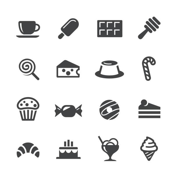 Sweet Food Icons - Acme Series Sweet Food Icons cake symbols stock illustrations