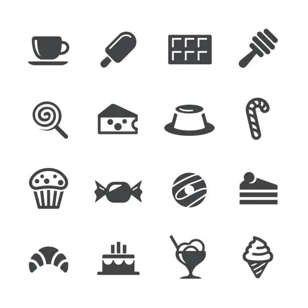 Vector illustration of Sweet Food Icons - Acme Series