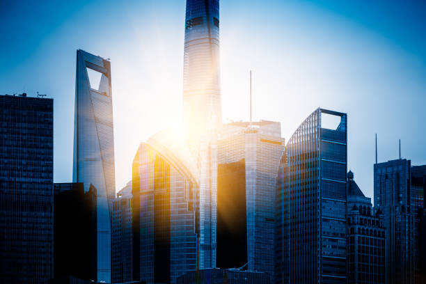 istock Shanghai business district in daytime,building group 827473472