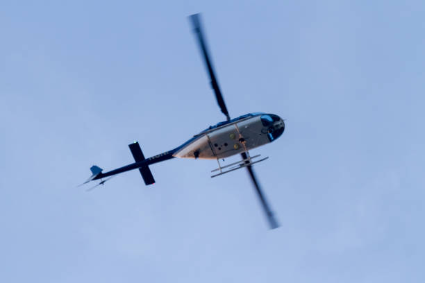 istock Police helicopter in the sky 827473596