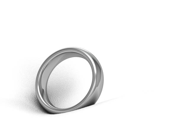 istock Gold wedding ring on white background.3d illustration 827473690