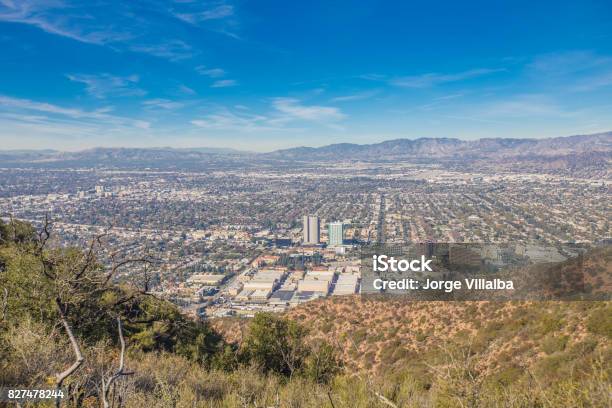 City Of Burbank Stock Photo - Download Image Now - Valley, Aerial View, Burbank