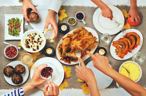 istock Autumn Thanksgiving main dish celebration family concept 827483128