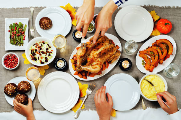 istock Autumn Thanksgiving main dish celebration family concept 827483140