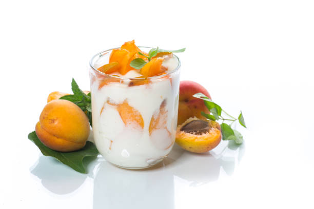 istock Sweet Greek yogurt with apricots 827486418