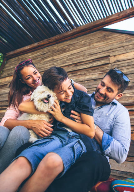 Playful young family