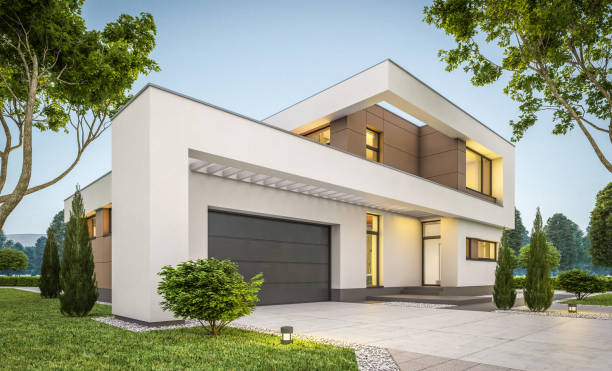 istock 3d rendering of modern cozy house 827499808