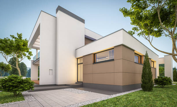 istock 3d rendering of modern cozy house 827499824