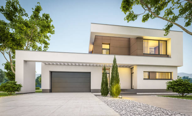istock 3d rendering of modern cozy house 827499868