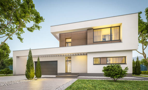 istock 3d rendering of modern cozy house 827499874