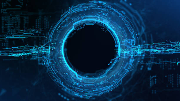istock Energy Circle Hologram on black background 827500080