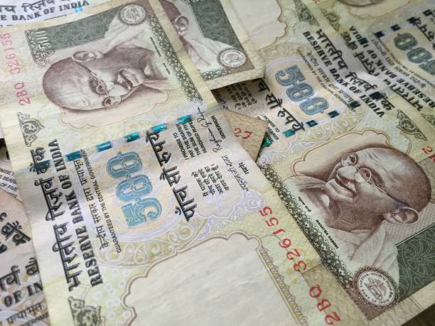 istock old five hundred Indian rupeese background 827503014