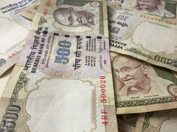 istock old five hundred Indian rupeese background 827503144