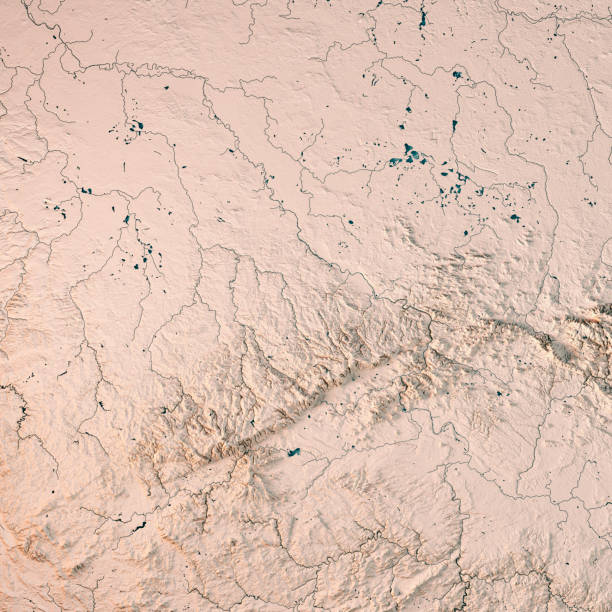 istock Sachsen Bundesland Germany 3D Render Topographic Map Neutral 827514608
