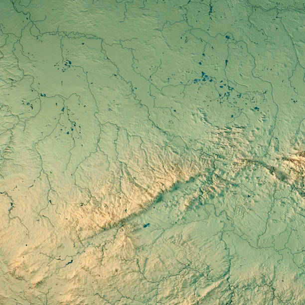 istock Sachsen Bundesland Germany 3D Render Topographic Map 827515448